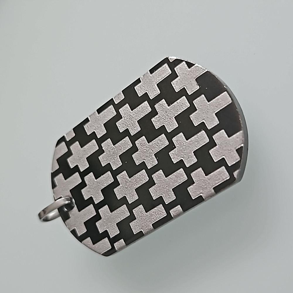 Glamour Steel Cross Dog Tag, Stainless Steel